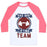 Virgin Teez  Baseball Tee Unisex Classic Baseball Tee / x-small / White/Neon Pink DAD BOD LIFTING TEAM UNISEX CLASSIC BASEBALL TEE