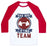Virgin Teez  Baseball Tee Unisex Classic Baseball Tee / x-small / White/Red DAD BOD LIFTING TEAM UNISEX CLASSIC BASEBALL TEE