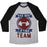 Virgin Teez  Baseball Tee Unisex Tri-Blend Baseball Tee / small / Athletic Gray / Black DAD BOD LIFTING TEAM UNISEX TRI-BLEND BASEBALL TEE