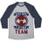 Virgin Teez  Baseball Tee Unisex Tri-Blend Baseball Tee / small / Athletic Gray / Navy DAD BOD LIFTING TEAM UNISEX TRI-BLEND BASEBALL TEE