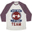 Virgin Teez  Baseball Tee Unisex Tri-Blend Baseball Tee / small / Oatmeal / Maroon DAD BOD LIFTING TEAM UNISEX TRI-BLEND BASEBALL TEE
