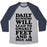 Virgin Teez  Baseball Tee Unisex Tri-Blend Baseball Tee / small / Athletic Gray / Navy DAILY RUNNING WILL LEAD TO GNARLY FEET AND A NICE ASS UNISEX TRI-BLEND BASEBALL TEE