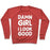 Virgin Teez  Pullover Crewneck Sweatshirt / x-small / Heathered Red DAMN GIRL I LOOK GOOD CREWNECK SWEATSHIRT