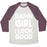 Virgin Teez  Baseball Tee Unisex Tri-Blend Baseball Tee / small / Oatmeal / Maroon DAMN GIRL I LOOK GOOD UNISEX TRI-BLEND BASEBALL TEE
