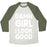 Virgin Teez  Baseball Tee Unisex Tri-Blend Baseball Tee / small / Oatmeal / Moss DAMN GIRL I LOOK GOOD UNISEX TRI-BLEND BASEBALL TEE