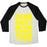 Virgin Teez  Baseball Tee Unisex Tri-Blend Baseball Tee / small / Oatmeal / Black DAMN RIGHT I'M RUNNING THIS UNISEX TRI-BLEND BASEBALL TEE
