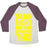 Virgin Teez  Baseball Tee Unisex Tri-Blend Baseball Tee / small / Oatmeal / Maroon DAMN RIGHT I'M RUNNING THIS UNISEX TRI-BLEND BASEBALL TEE