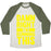 Virgin Teez  Baseball Tee Unisex Tri-Blend Baseball Tee / small / Oatmeal / Moss DAMN RIGHT I'M RUNNING THIS UNISEX TRI-BLEND BASEBALL TEE