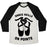 Virgin Teez  Baseball Tee Unisex Tri-Blend Baseball Tee / small / Oatmeal / Black DANCE SKILLS ON POINTE UNISEX TRI-BLEND BASEBALL TEE
