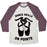 Virgin Teez  Baseball Tee Unisex Tri-Blend Baseball Tee / small / Oatmeal / Maroon DANCE SKILLS ON POINTE UNISEX TRI-BLEND BASEBALL TEE
