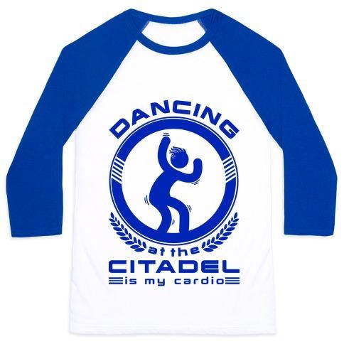 Virgin Teez  Baseball Tee Unisex Classic Baseball Tee / x-small / White/Blue DANCING AT THE CITADEL IS MY CARDIO UNISEX CLASSIC BASEBALL TEE