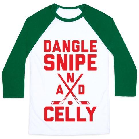 Virgin Teez  Baseball Tee Unisex Classic Baseball Tee / x-small / White/Dark Green DANGLE SNIPE AND CELLY UNISEX CLASSIC BASEBALL TEE