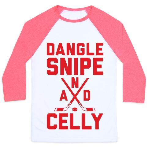 Virgin Teez  Baseball Tee Unisex Classic Baseball Tee / x-small / White/Neon Pink DANGLE SNIPE AND CELLY UNISEX CLASSIC BASEBALL TEE