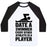 Virgin Teez  Baseball Tee Unisex Classic Baseball Tee / x-small / White/Black DATE A SWIMMER, EVERY OTHER ATHLETE IS A PLAYER UNISEX CLASSIC BASEBALL TEE