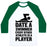 Virgin Teez  Baseball Tee Unisex Classic Baseball Tee / x-small / White/Dark Green DATE A SWIMMER, EVERY OTHER ATHLETE IS A PLAYER UNISEX CLASSIC BASEBALL TEE