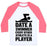 Virgin Teez  Baseball Tee Unisex Classic Baseball Tee / x-small / White/Neon Pink DATE A SWIMMER, EVERY OTHER ATHLETE IS A PLAYER UNISEX CLASSIC BASEBALL TEE