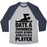 Virgin Teez  Baseball Tee Unisex Tri-Blend Baseball Tee / small / Athletic Gray / Navy DATE A SWIMMER, EVERY OTHER ATHLETE IS A PLAYER UNISEX TRI-BLEND BASEBALL TEE