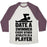 Virgin Teez  Baseball Tee Unisex Tri-Blend Baseball Tee / small / Oatmeal / Maroon DATE A SWIMMER, EVERY OTHER ATHLETE IS A PLAYER UNISEX TRI-BLEND BASEBALL TEE