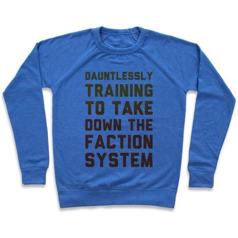 Virgin Teez  Pullover Crewneck Sweatshirt / x-small / Heathered Blue DAUNTLESSLY TRAINING CREWNECK SWEATSHIRT