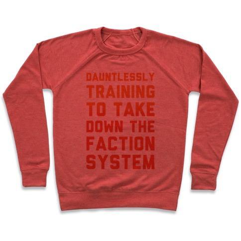 Virgin Teez  Pullover Crewneck Sweatshirt / x-small / Heathered Red DAUNTLESSLY TRAINING CREWNECK SWEATSHIRT