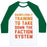Virgin Teez  Baseball Tee Unisex Classic Baseball Tee / x-small / White/Dark Green DAUNTLESSLY TRAINING UNISEX CLASSIC BASEBALL TEE