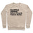 Virgin Teez  Pullover Crewneck Sweatshirt / x-small / Heathered Oatmeal DEADLIFTS, SQUATS, BENCH PRESS, PEANUT BUTTER WORKOUT CREWNECK SWEATSHIRT