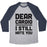 Virgin Teez  Baseball Tee Unisex Tri-Blend Baseball Tee / small / Athletic Gray / Navy DEAR CARDIO I STILL HATE YOU UNISEX TRI-BLEND BASEBALL TEE
