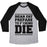 Virgin Teez  Baseball Tee Unisex Tri-Blend Baseball Tee / small / Athletic Gray / Black DEAR FAT PREPARE TO DIE UNISEX TRI-BLEND BASEBALL TEE