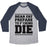 Virgin Teez  Baseball Tee Unisex Tri-Blend Baseball Tee / small / Athletic Gray / Navy DEAR FAT PREPARE TO DIE UNISEX TRI-BLEND BASEBALL TEE
