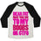 Virgin Teez  Baseball Tee Unisex Tri-Blend Baseball Tee / small / Oatmeal / Black DEAR FAT (TANK) UNISEX TRI-BLEND BASEBALL TEE