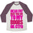 Virgin Teez  Baseball Tee Unisex Tri-Blend Baseball Tee / small / Oatmeal / Maroon DEAR FAT (TANK) UNISEX TRI-BLEND BASEBALL TEE