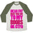 Virgin Teez  Baseball Tee Unisex Tri-Blend Baseball Tee / small / Oatmeal / Moss DEAR FAT (TANK) UNISEX TRI-BLEND BASEBALL TEE