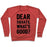 Virgin Teez  Pullover Crewneck Sweatshirt / x-small / Heathered Red DEAR SQUATS WHAT'S GOOD CREWNECK SWEATSHIRT