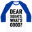 Virgin Teez  Baseball Tee Unisex Classic Baseball Tee / x-small / White/Blue DEAR SQUATS WHAT'S GOOD UNISEX CLASSIC BASEBALL TEE