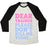 Virgin Teez  Baseball Tee Unisex Tri-Blend Baseball Tee / small / Oatmeal / Black DEAR TRAINER PLEASE DON'T KILL ME TODAY UNISEX TRI-BLEND BASEBALL TEE