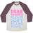 Virgin Teez  Baseball Tee Unisex Tri-Blend Baseball Tee / small / Oatmeal / Maroon DEAR TRAINER PLEASE DON'T KILL ME TODAY UNISEX TRI-BLEND BASEBALL TEE