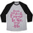 Virgin Teez  Baseball Tee Unisex Tri-Blend Baseball Tee / small / Athletic Gray / Black DEAR WORKOUT PREPARE TO DIE UNISEX TRI-BLEND BASEBALL TEE