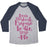Virgin Teez  Baseball Tee Unisex Tri-Blend Baseball Tee / small / Athletic Gray / Navy DEAR WORKOUT PREPARE TO DIE UNISEX TRI-BLEND BASEBALL TEE