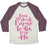 Virgin Teez  Baseball Tee Unisex Tri-Blend Baseball Tee / small / Oatmeal / Maroon DEAR WORKOUT PREPARE TO DIE UNISEX TRI-BLEND BASEBALL TEE