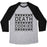 Virgin Teez  Baseball Tee Unisex Tri-Blend Baseball Tee / small / Athletic Gray / Black DEATH COOKIES UNISEX TRI-BLEND BASEBALL TEE
