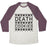 Virgin Teez  Baseball Tee Unisex Tri-Blend Baseball Tee / small / Oatmeal / Maroon DEATH COOKIES UNISEX TRI-BLEND BASEBALL TEE