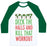 Virgin Teez  Baseball Tee Unisex Classic Baseball Tee / x-small / White/Dark Green DECK THE HALLS AND KILL THAT WORKOUT UNISEX CLASSIC BASEBALL TEE