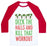 Virgin Teez  Baseball Tee Unisex Classic Baseball Tee / x-small / White/Red DECK THE HALLS AND KILL THAT WORKOUT UNISEX CLASSIC BASEBALL TEE