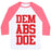 Virgin Teez  Baseball Tee Unisex Classic Baseball Tee / x-small / White/Neon Pink DEM ABS DOE UNISEX CLASSIC BASEBALL TEE