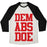 Virgin Teez  Baseball Tee Unisex Tri-Blend Baseball Tee / small / Oatmeal / Black DEM ABS DOE UNISEX TRI-BLEND BASEBALL TEE