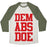 Virgin Teez  Baseball Tee Unisex Tri-Blend Baseball Tee / small / Oatmeal / Moss DEM ABS DOE UNISEX TRI-BLEND BASEBALL TEE