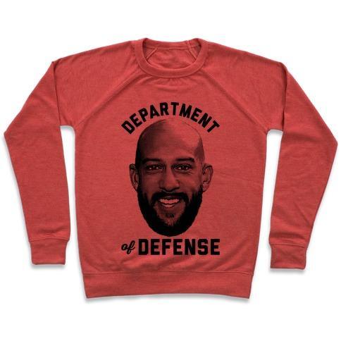 Virgin Teez  Pullover Crewneck Sweatshirt / x-small / Heathered Red DEPARTMENT OF DEFENSE CREWNECK SWEATSHIRT