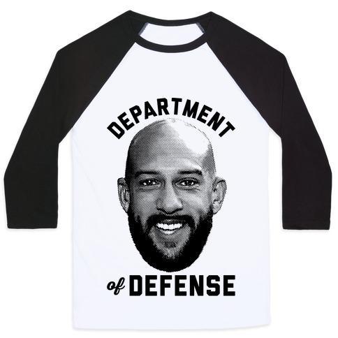 Virgin Teez  Baseball Tee Unisex Classic Baseball Tee / x-small / White/Black DEPARTMENT OF DEFENSE UNISEX CLASSIC BASEBALL TEE