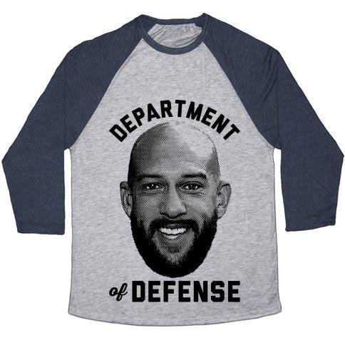Virgin Teez  Baseball Tee Unisex Tri-Blend Baseball Tee / small / Athletic Gray / Navy DEPARTMENT OF DEFENSE UNISEX TRI-BLEND BASEBALL TEE