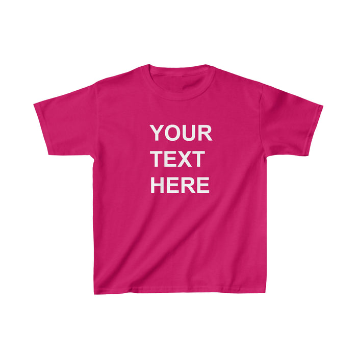 Personalized Kids Tee Shirt, Custom Kids Tee Shirt, With Your Own Text or Design, Handmade Custom Kids Heavy Cotton™ Tee